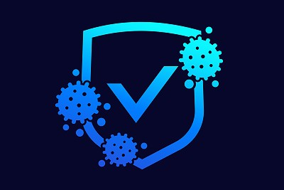 antibacterial protection icon shield virus verify