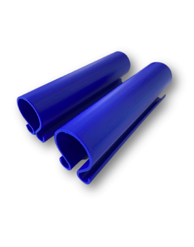 chariot de supermarché avec un tube individuel antibactérien en plastique pour la poignée, 100% recyclable
